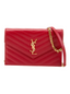 Parisian Luxe Envelope Bag – Mini Red Chain