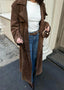 Autumn Luxe Suede Coat